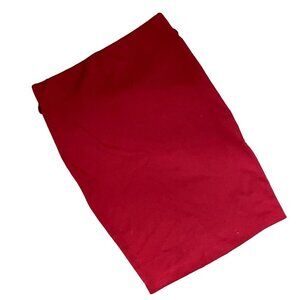 Xhilaration red midi skirt bodycon style casual comfortable classic business